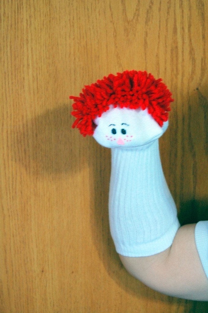 Red Haired Boy Sock Puppet from Puppets by Margie