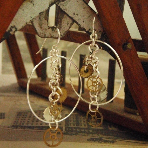 Steampunk Vintage Watch Part Necklace Kit - Intermediate Wire Wrapping  - Makes More Than One