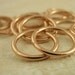 20 Soldered Closed Raw Bronze Jump Rings 18 gauge 6.8mm ID
