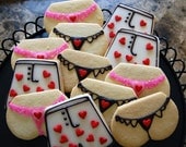 Gstring and Boxers Valentines Hand Decorated Iced Sugar Cookie Set - 1 Dozen Il_170x135