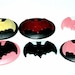 RESERVED for agonysdecay WIYD 6pcs Resin Bat Cameos mixed colors 30x40mm