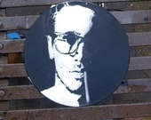 John Frusciante Spray-Painted in Sliver/Black on Upcycled Record (Vinyl) BUY any 3 RECORDS get a 4th FREE