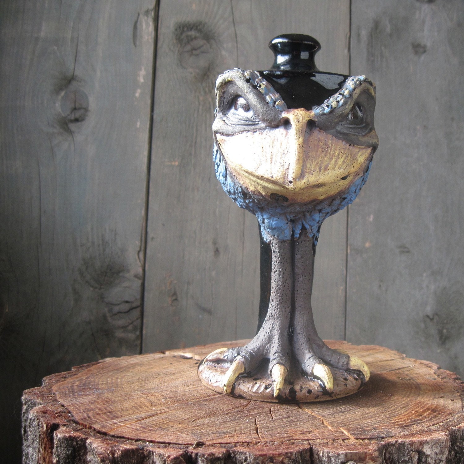 Gothic Bird Jar with Newt