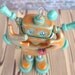 Patina Pete Garden Robot Sculpture - WILL Guard Your House Plants From EVIL - Clay, Wire, Paint
