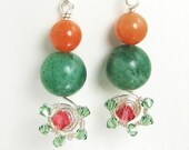 Melon Season Aventurine Earrings