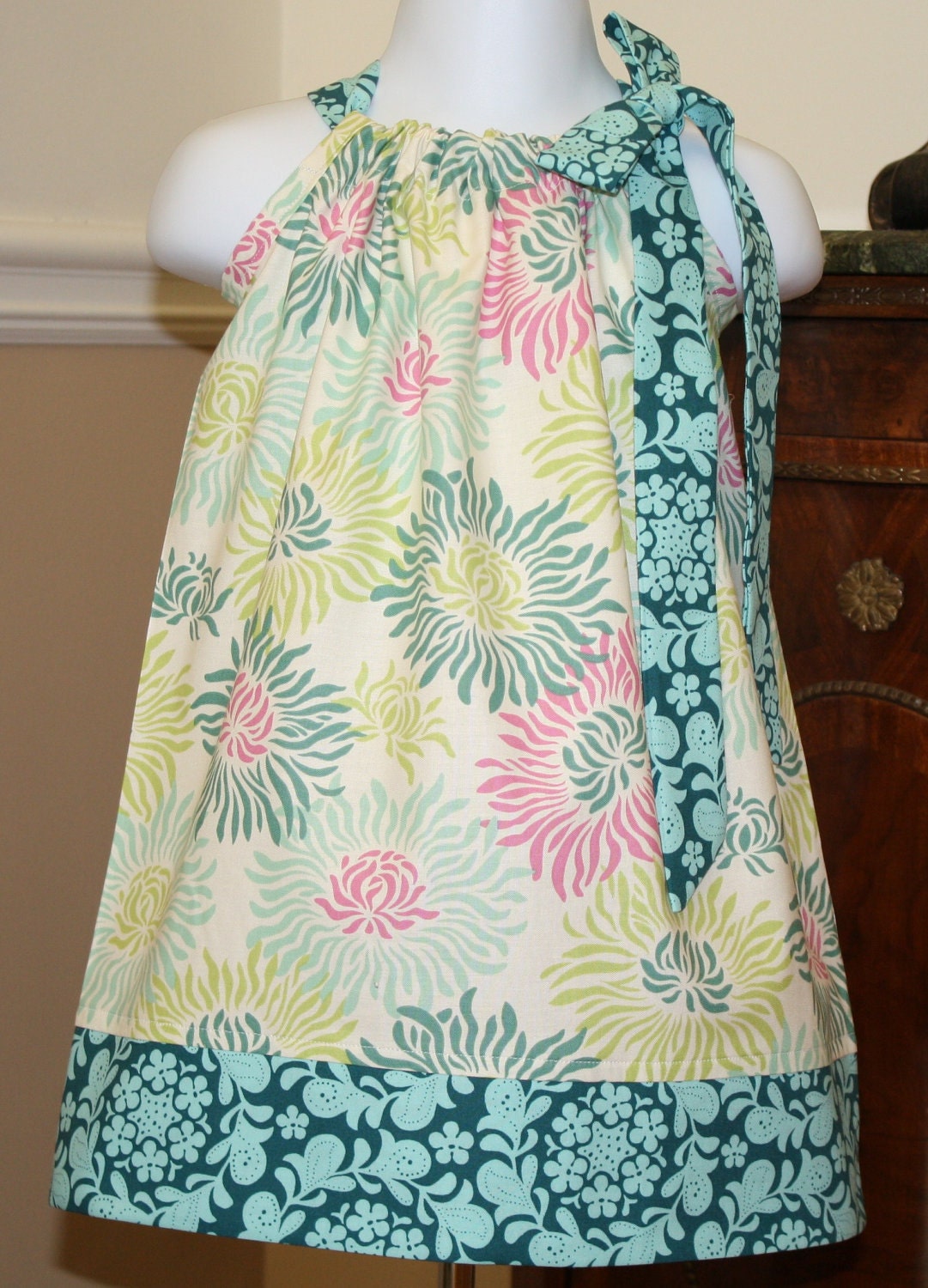 baby Pillowcase Dress SALE WAS 19.99 NOW 15.00 freshcut mums teal blue pink greent ivory baby dresses by blakeandbailey
