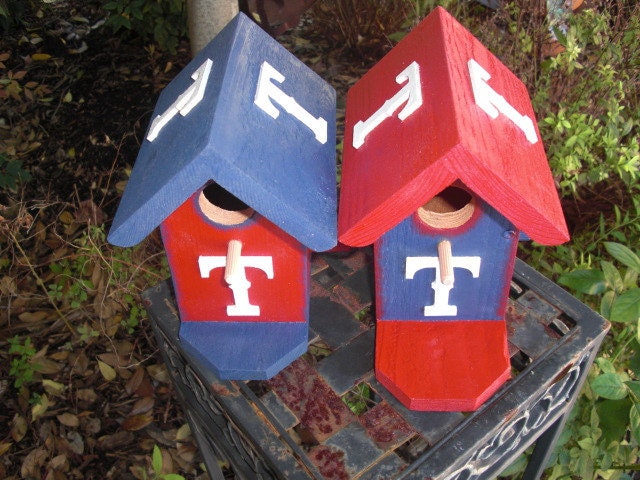 Birdhouses - Texas Rangers Small Birdhouses