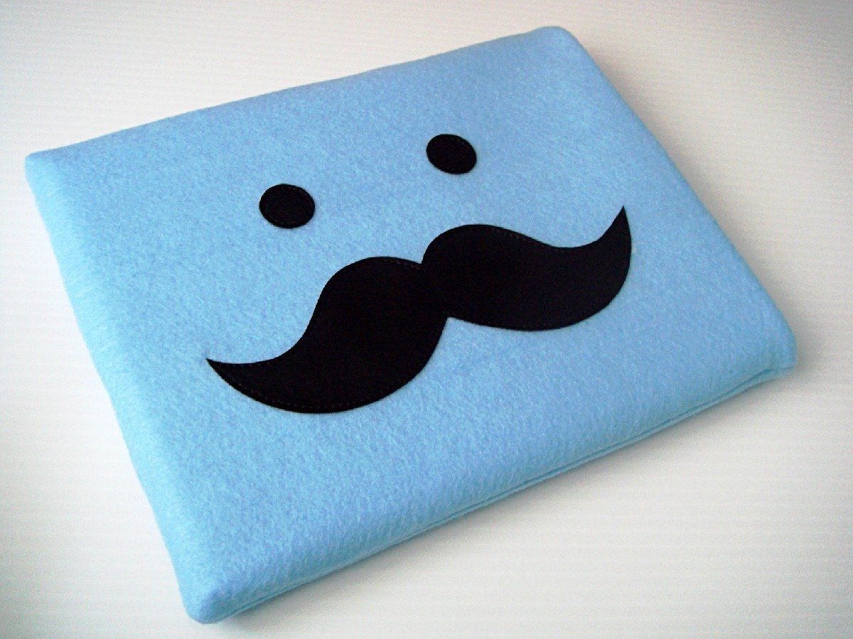 Felt iPad Sleeve / Case - Moustache