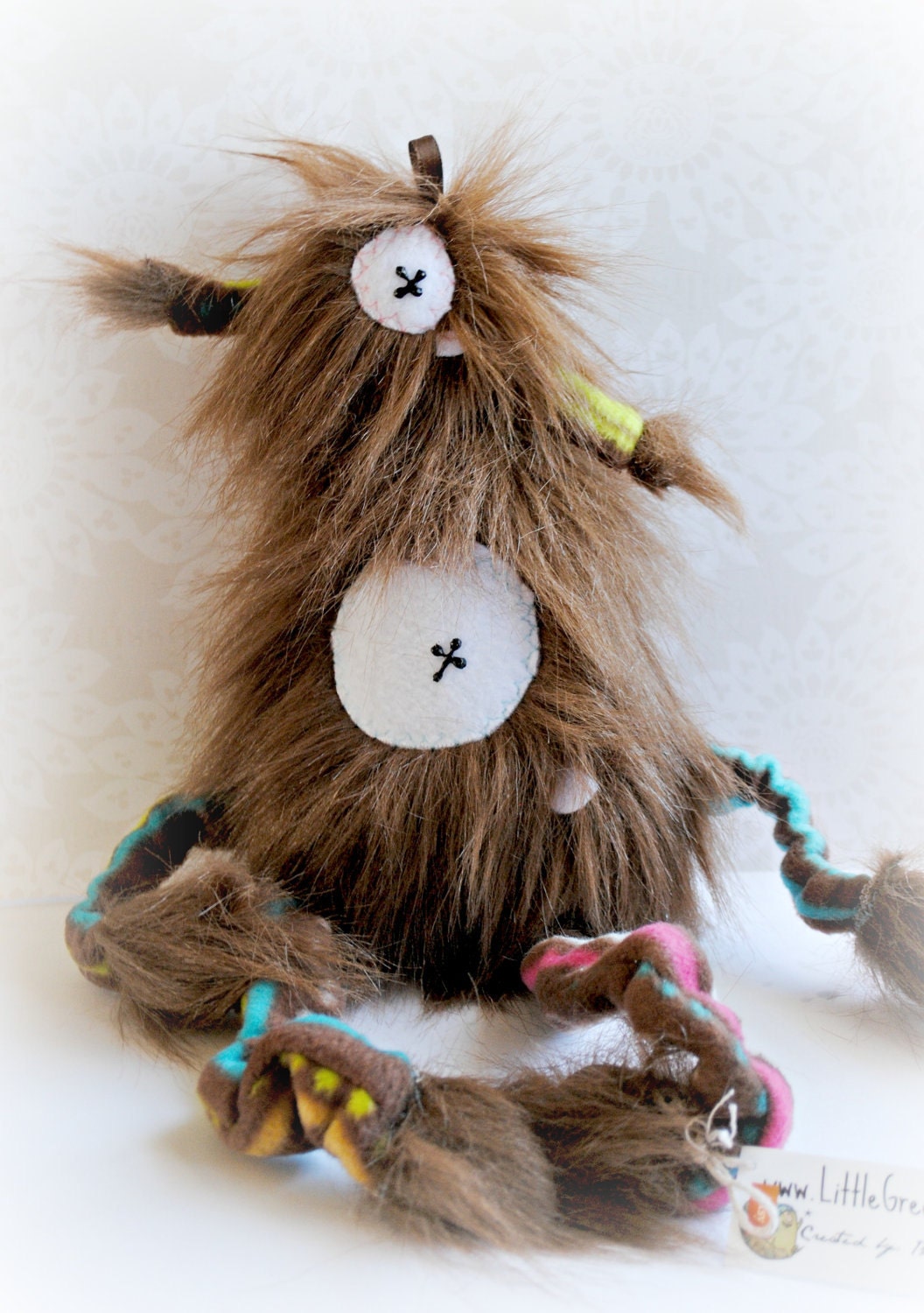 Mini Plush, Miniature monster, monster keychain, Tiny Charlie