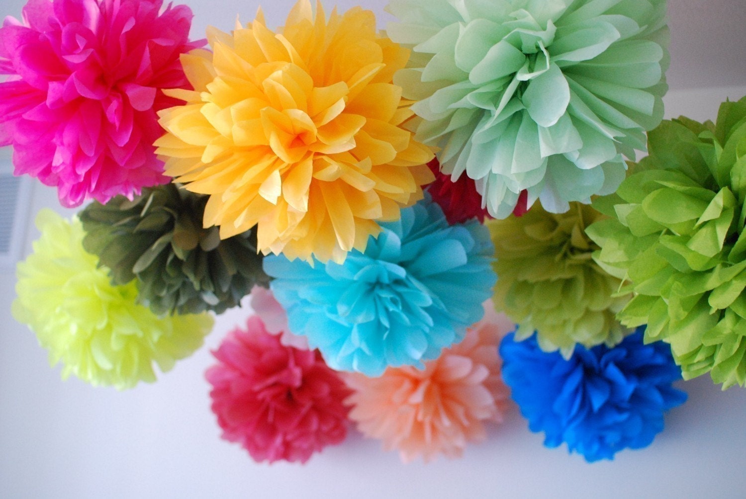 Pick Any Colors - 10 Tissue Paper Pom Set