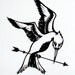 Mockingjay Silhouette Cut Paper Art Handmade