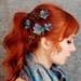 Wood sprite - deep teal blossom bobbies