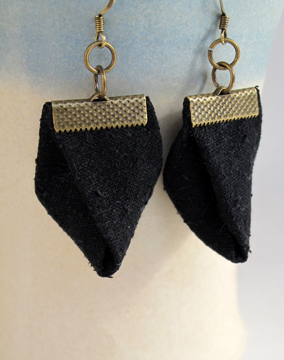 Black Origami Kimono earrings