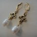Ivory Fresh Water Pearl and Gold Plated Earrings- Great for Brides and Anyone who loves Pearls- E-62