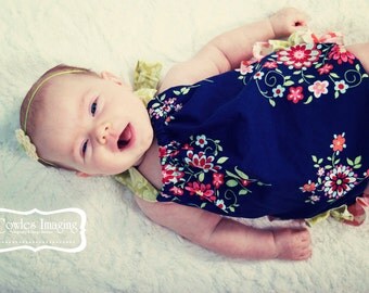 Midnight Bouquet Sunsuit 3M-4T