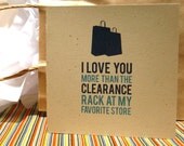I Love You More Than Shopping Valentines Day Card