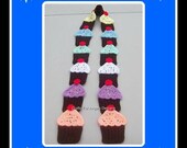Yummy Cup Cake Scarf.  Custom Made To Order