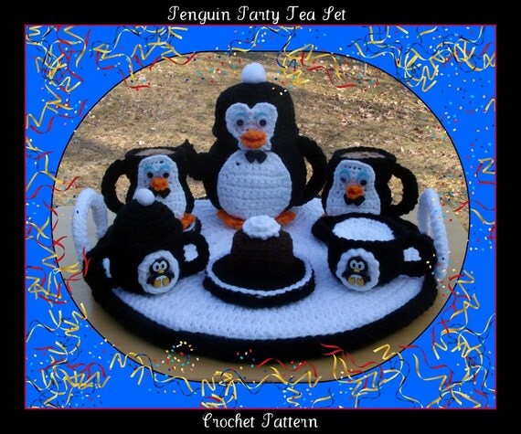 Penguin Party Tea Set Crochet Pattern