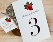 Autumn Table Numbers