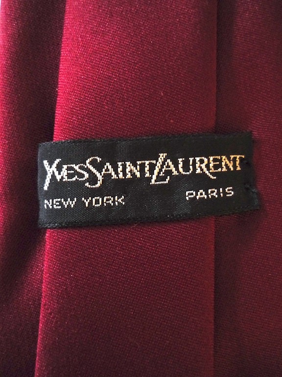 Vintage Ties Men's 80's Yves Saint Laurent Silk Burgundy Skinny Neckwear 798 FreshandSwanky on Etsy
