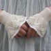 Crème de la Crème - crocheted open work layered wrist warmers bridal wedding rustic cuffs