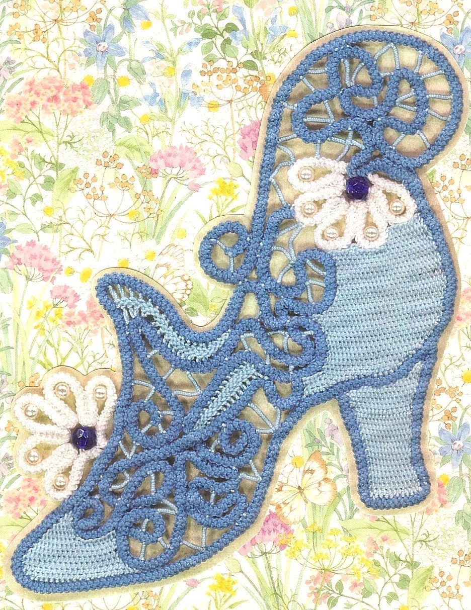 Romanian Point Lace complette Kit - Cinderella's Slipper, Needle lace