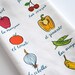 frutas y verduras - tea towel - linen-cotton - kitchen towel