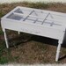 Vintage Window Curio Coffee Table Shabby Cottage White