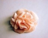 Pink Peach Chiffon Fabric Flower Hair Clip Brooch Hair Accessory Available In Other Colors 50% OFF