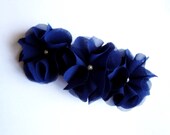 Chiffon or Satin Five Petal Hair Flower Barrettes WAS 12 NOW 6