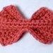 Dainty Crocheted Hair Bow (Rouge) Free Shipping