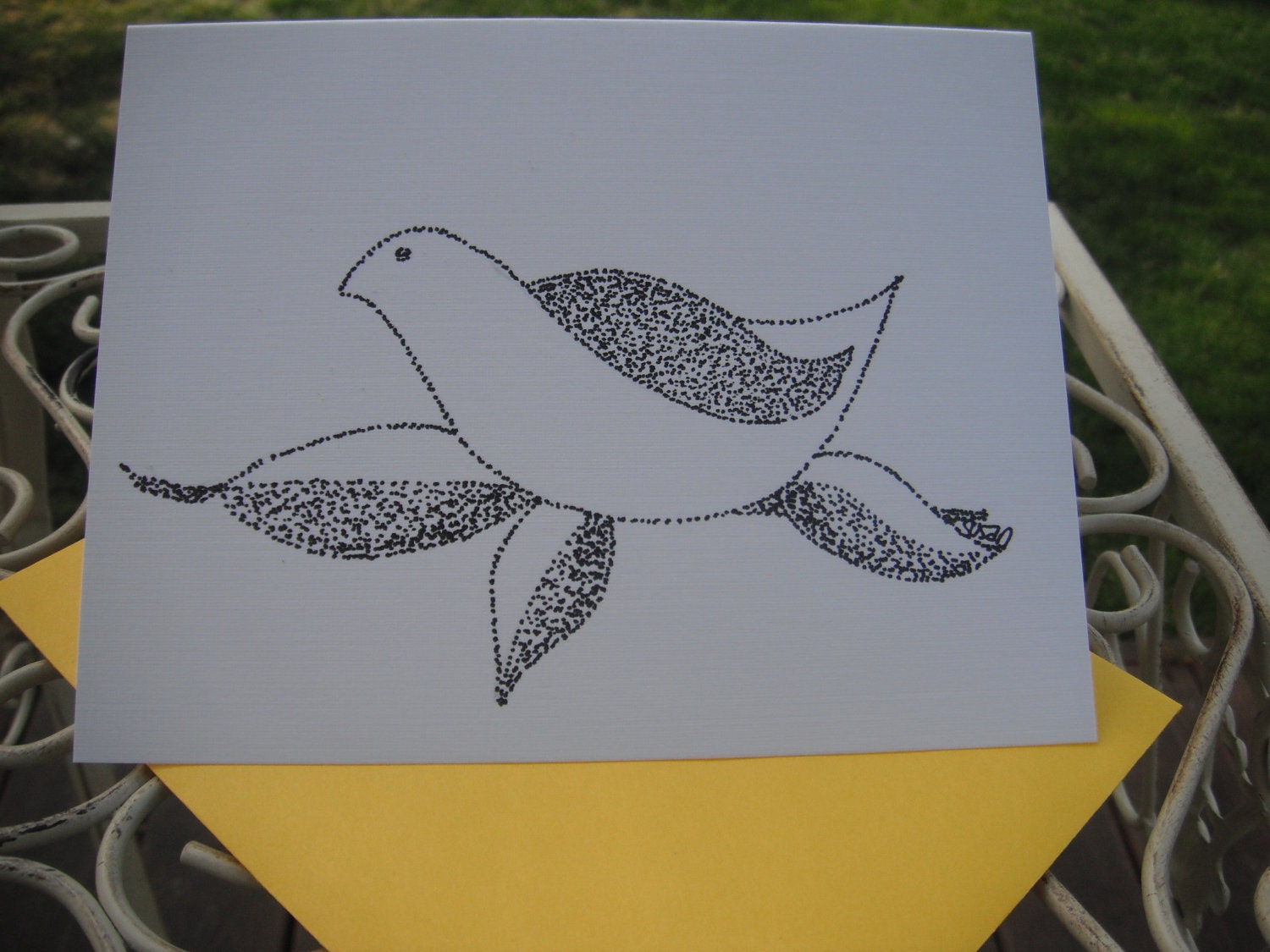 Note Card - Bird with Leaves
