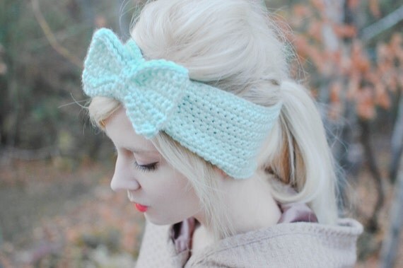 crochet bow headband