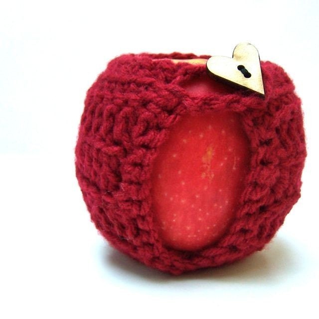 Bite Me Apple Jacket Cozy handmade