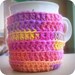 Mustache Cupcake funny coffee mug cozy handmade cover