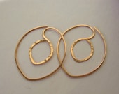 INFINITY Double HOOPS - Chubby Leaf - Copper - Reversible