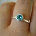 Teal Blue Apatite Stacking Ring - Sterling Silver
