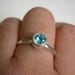 Teal Blue Apatite Stacking Ring - Sterling Silver