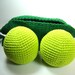 Two Peas in a Pod Large Stuffed Plush Crochet Toy, Amigurumi Pretend Food for Babies, Toddlers, Children