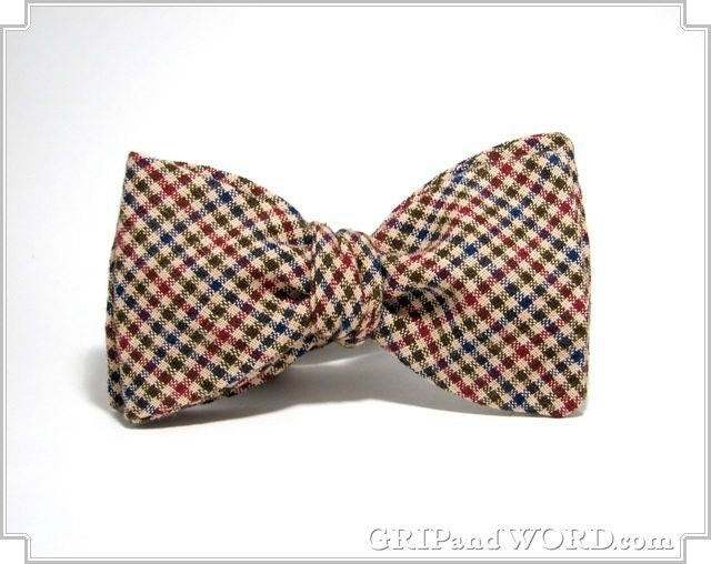 The Mycroft - Gingham Freestyle Bow Tie