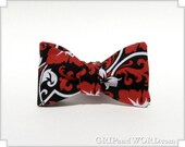 El Diablo - Red,  Black and White Freestyle Bow Tie