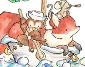Rub-a-dub-dub. Print 8X10. Nursery Art Wall Decor