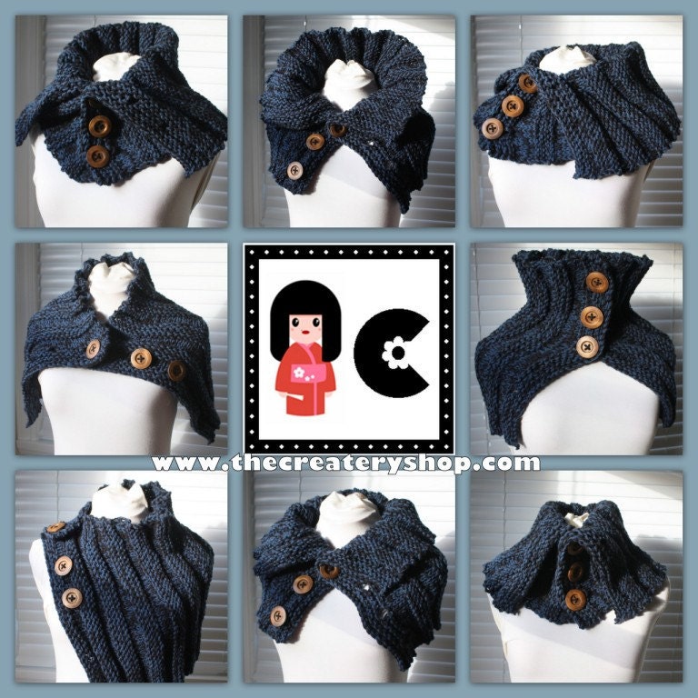 Easy and Quick Knit Ribbed Cowl Multi-Wear
