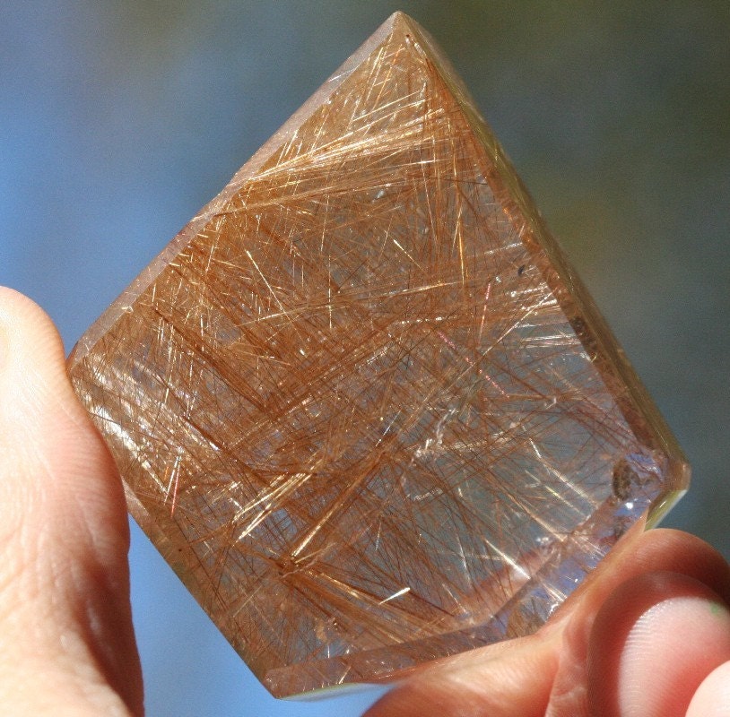Rutilated Quartz Crystal Golden Specimen 670 Carat, from Bahia Brazil