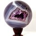 RESERVED - 3.41 Inch Amethyst Agate Druzy Gemstone Geode Sphere or Crystal Ball Inv. 29