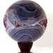 RESERVED - 3.41 Inch Amethyst Agate Druzy Gemstone Geode Sphere or Crystal Ball Inv. 29