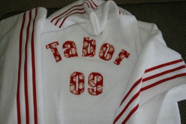 Personalized Baseball Jersey Hooded Towel