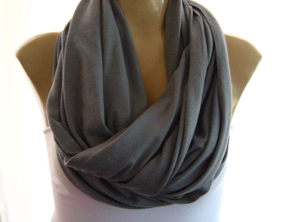 Classic Gray.. Nomad Cowl.....Infinity Scarf..Relaxed version..Super soft.