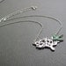 Bird Tree Necklace Pendant, Silver Tree, Turquoise Blue Bird Necklace, Modern Vintage - ENCHANTED