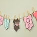 Baby girl onesie banner, baby shower, onesie theme, baby girl, party banner, baby shower decorations